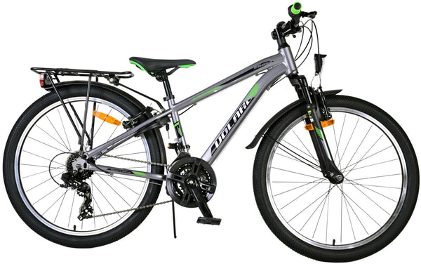 Volare Cross Kinderfiets - Jongens - 24 inch - Grijs - 21 versnellingen - Twee handremmen