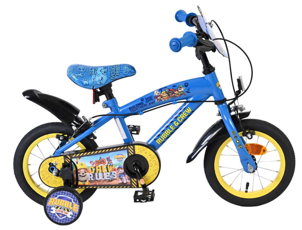Paw Patrol -Rubble & Crew - Kinderfiets - Jongens - 12 inch - Blauw - Twee handremmen