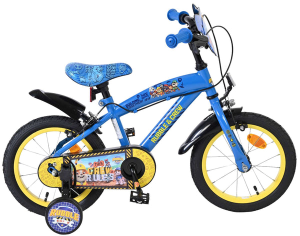 Paw Patrol -Rubble & Crew Kinderfiets - Jongens - 14 inch - Blauw - Twee handremmen