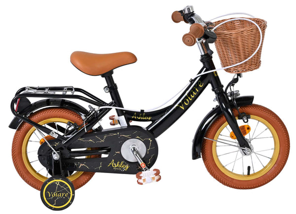 Volare Ashley Kinderfiets - Meisjes - 12 inch - Zwart - Twee handremmen