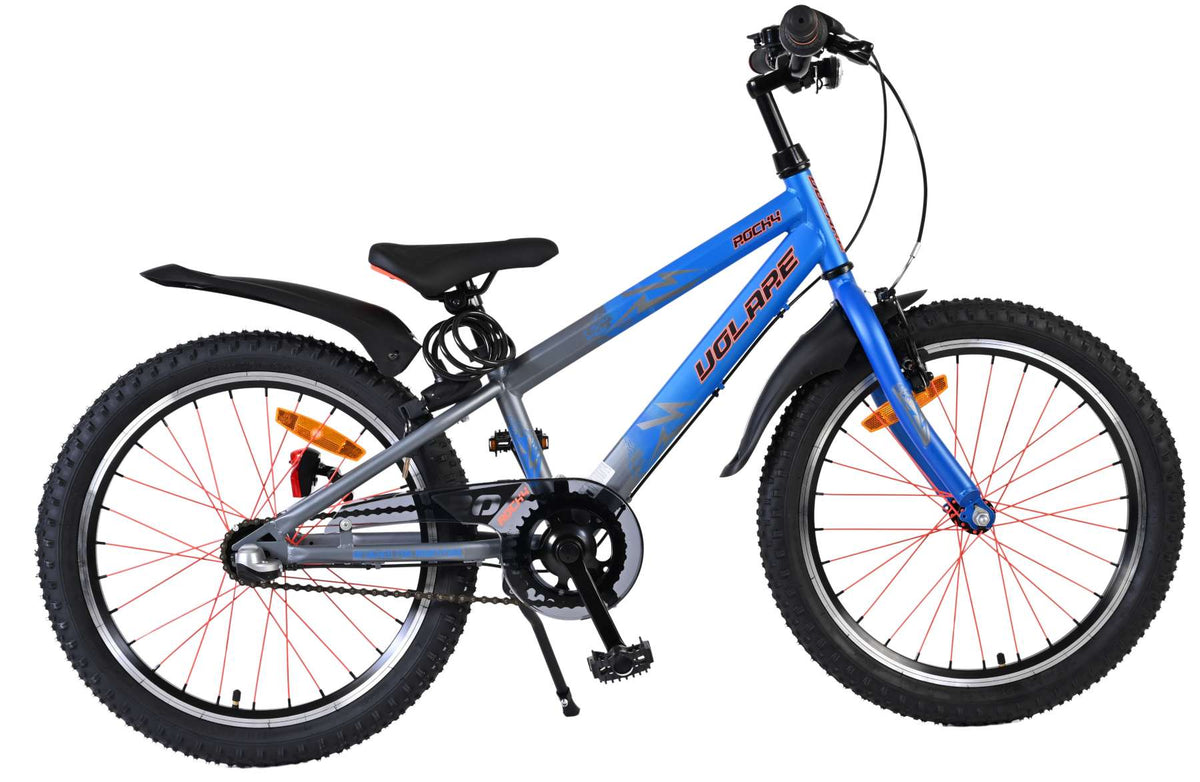 Volare Rocky Kinderfiets - 20 inch - 3 speed - Blauw/Grijs