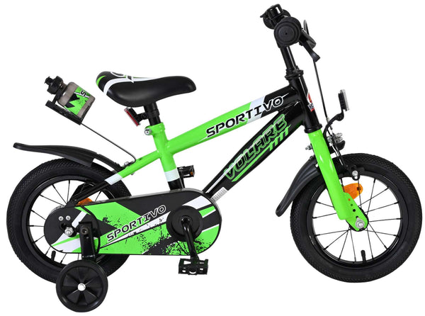 Volare Sportivo Kinderfiets - Jongens - 12 inch - Groen Zwart
