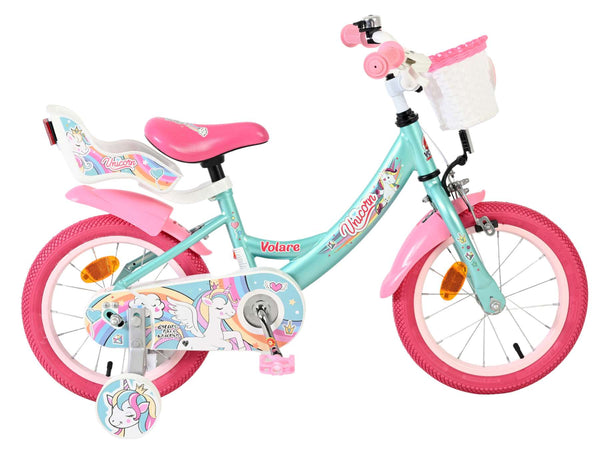 Volare Unicorn Kinderfiets - Meisjes - 14 inch - Groen
