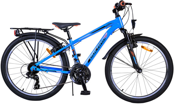 Volare Cross Kinderfiets - Jongens - 24 inch - Blauw - 21 versnellingen - Twee handremmen