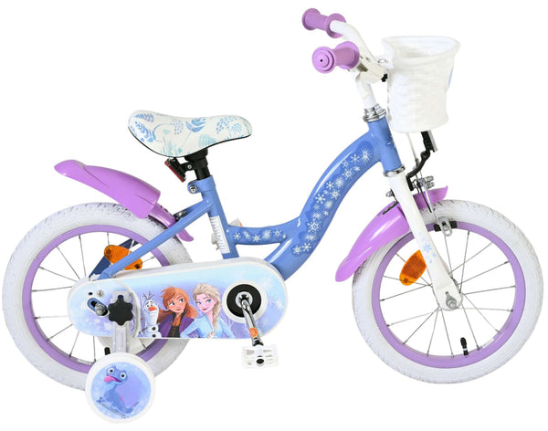 Disney Frozen 2 Kinderfiets - Meisjes - 14 inch - Blauw/Paars OUTLET