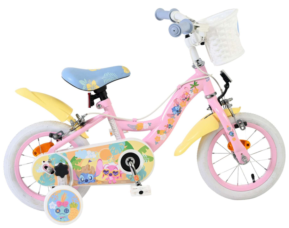Disney Stitch Kinderfiets - Meisjes - 12 inch - Twee handremmen - Roze