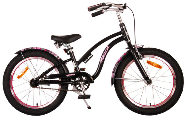 Volare Miracle Cruiser Kinderfiets - Meisjes - 18 inch - Mat Zwart - Prime Collection