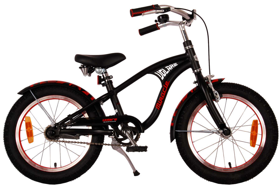 Volare Miracle Cruiser Kinderfiets - Jongens - 16 inch - Mat Zwart - Prime Collection OUTLET