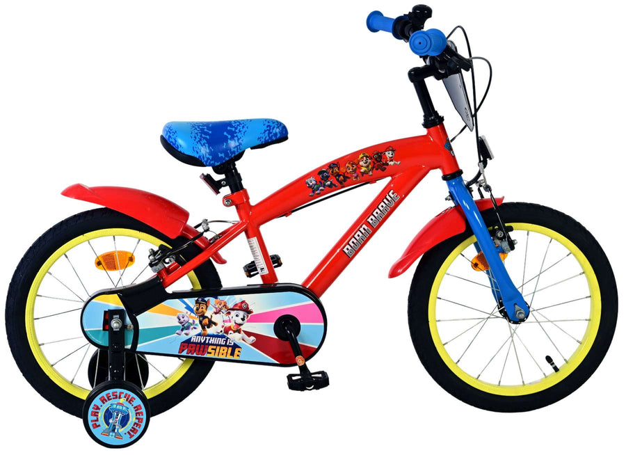 Paw Patrol Kinderfiets - Jongens - 16 inch - Rood - Twee handremmen