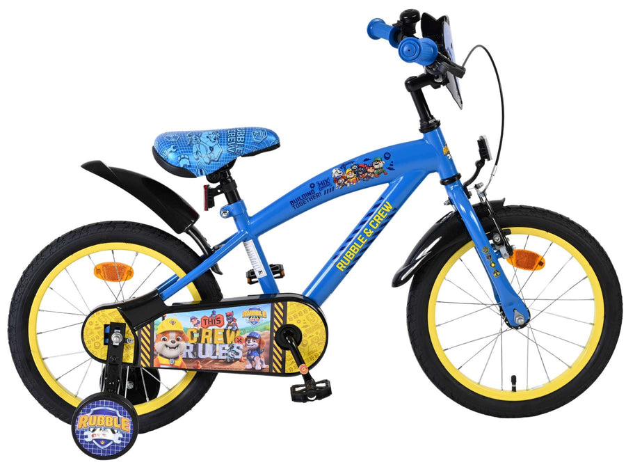 Paw Patrol -Rubble & Crew Kinderfiets - Jongens - 16 inch - Blauw