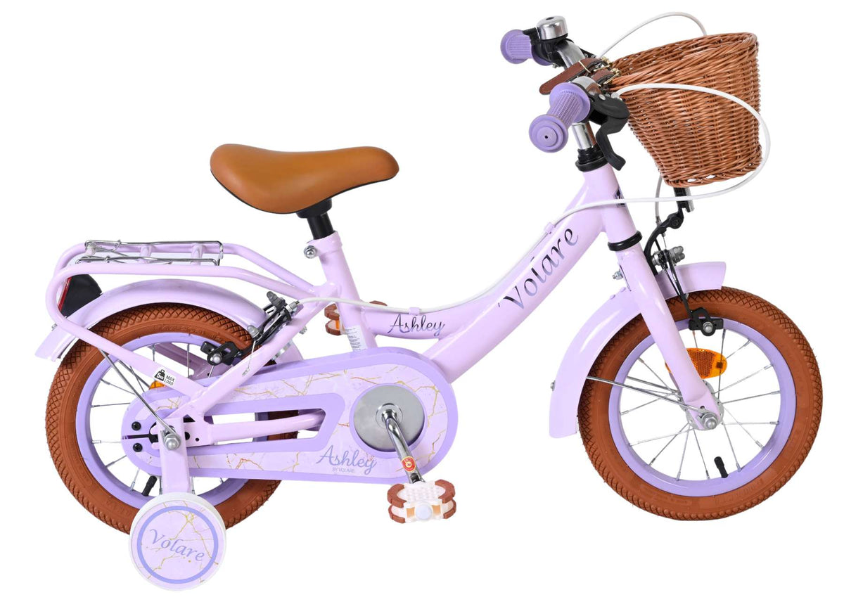 Volare Ashley Kinderfiets - Meisjes - 12 inch - Lila - Twee handremmen