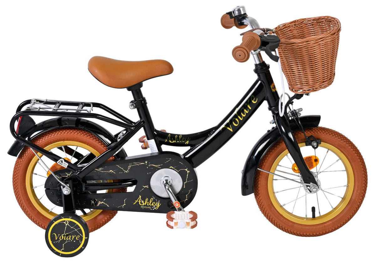 Volare Ashley Kinderfiets - Meisjes - 12 inch - Zwart