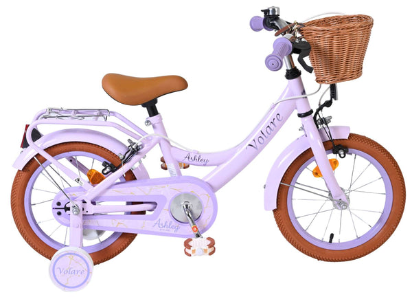 Volare Ashley Kinderfiets - Meisjes - 14 inch - Lila - Twee Handremmen