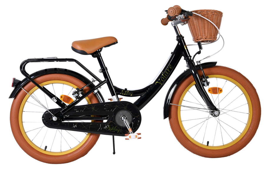 Volare Ashley Kinderfiets - Meisjes - 18 inch - Zwart - Twee handremmen