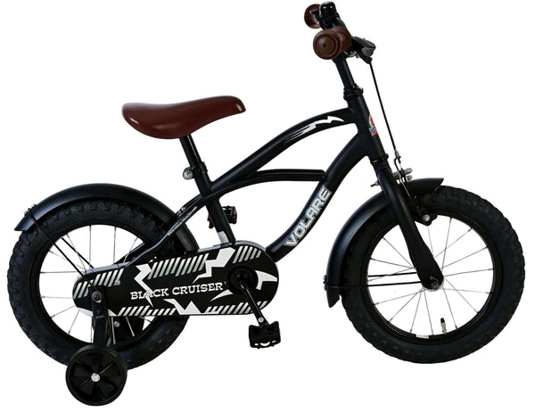 Volare Black Cruiser Kinderfiets - Jongens - 14 inch - Zwart - 95% afgemonteerd