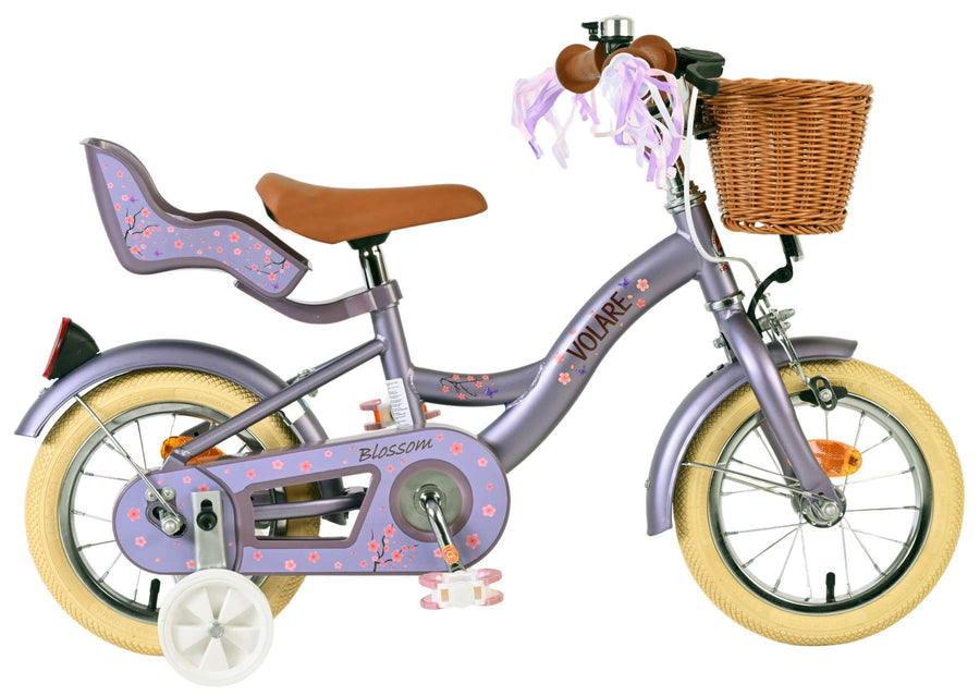 Volare Blossom Kinderfiets - Meisjes - 12 inch - Paars