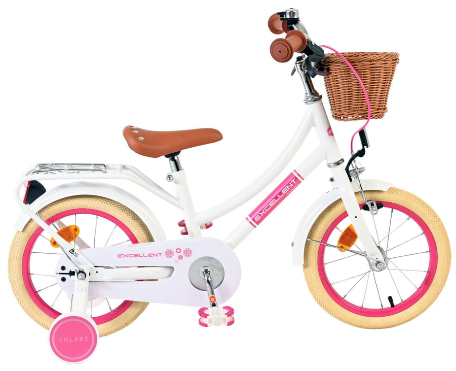 Volare Excellent Kinderfiets - Meisjes - 14 inch - Wit