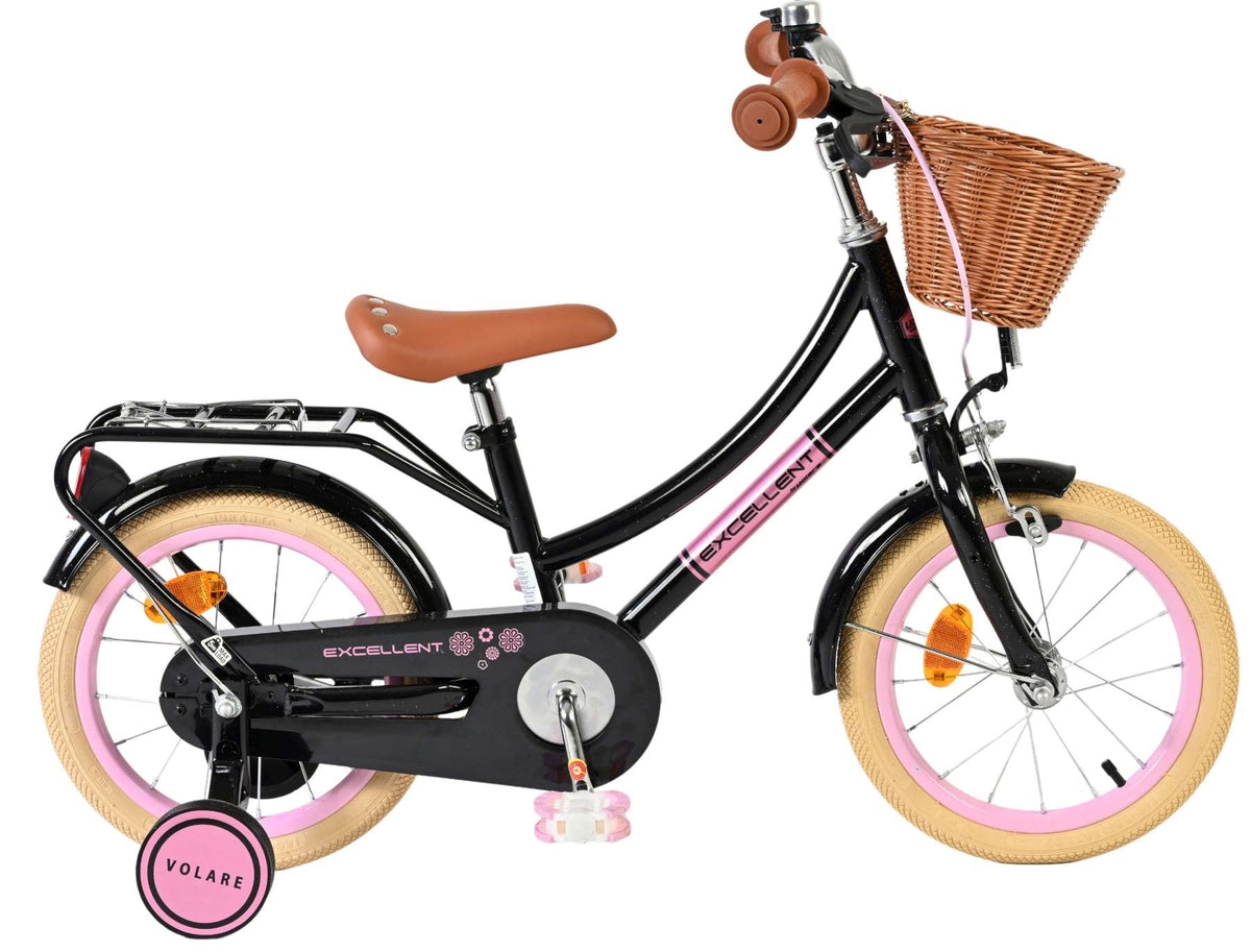 Volare Excellent Kinderfiets - Meisjes - 14 inch - Zwart
