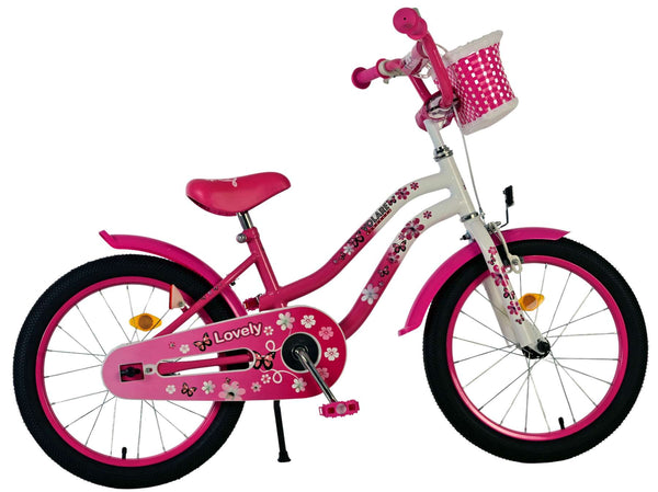 Volare Lovely Kinderfiets - Meisjes - 18 inch - Roze Wit OUTLET