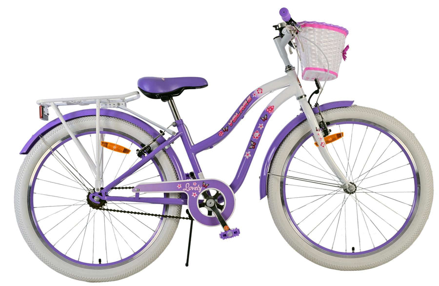 Volare Lovely Kinderfiets - Meisjes - 24 inch - Paars - Twee handremmen