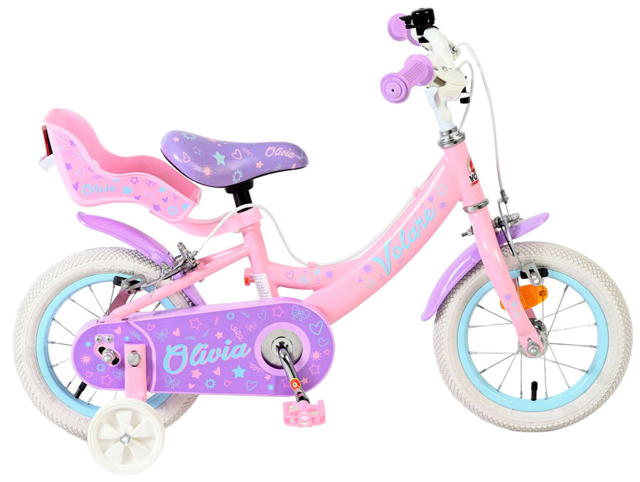 Volare Olivia Kinderfiets - Meisjes - 12 inch - Roze - Twee handremmen