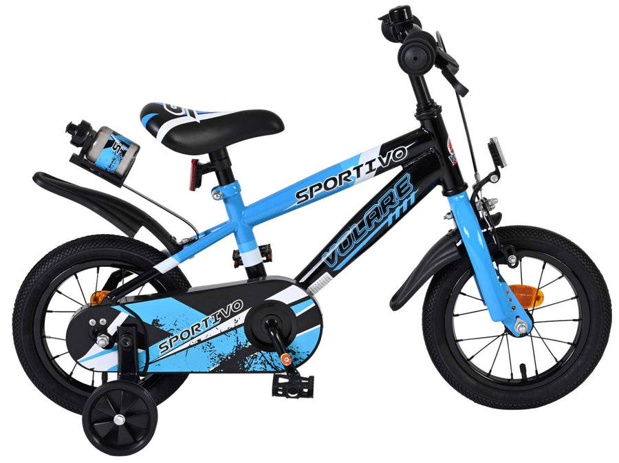 Volare Sportivo Kinderfiets - Jongens - 12 inch - Blauw Zwart