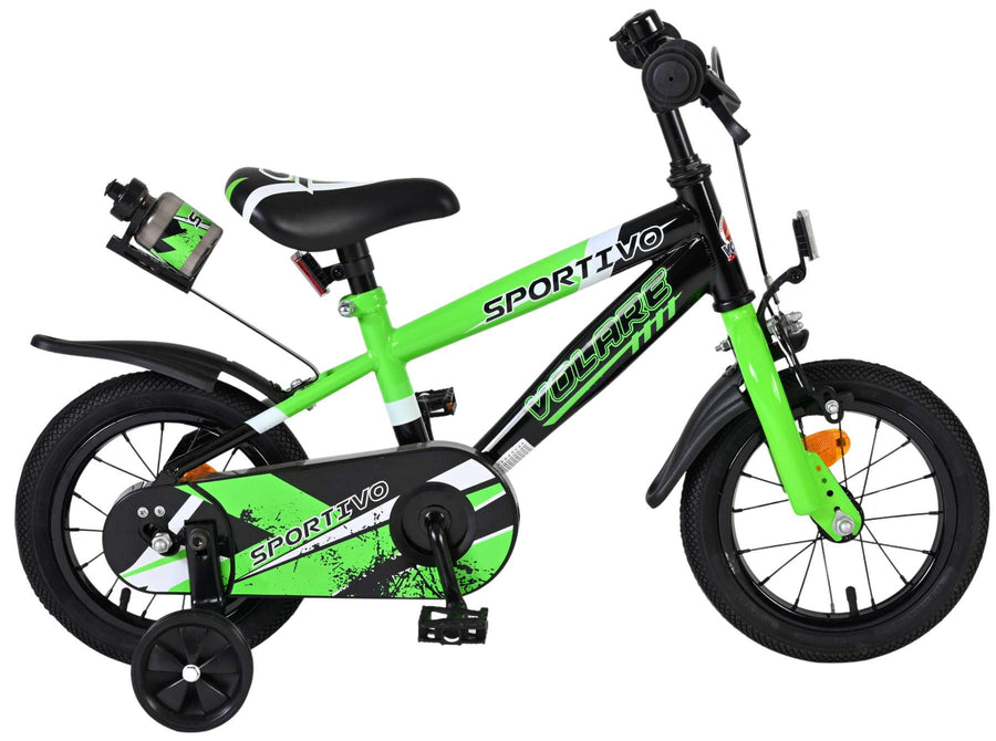 Volare Sportivo Kinderfiets - Jongens - 12 inch - Groen Zwart