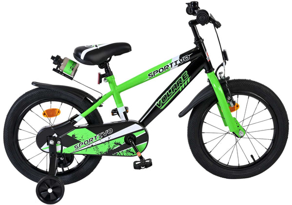 Volare Sportivo Kinderfiets - Jongens - 16 inch - Groen Zwart