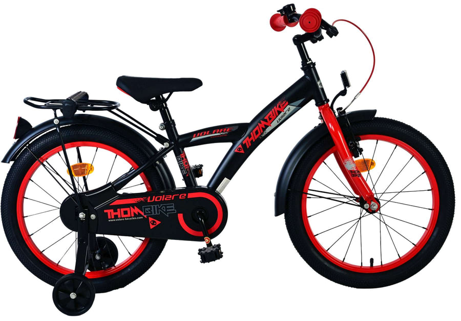 Volare Thombike Kinderfiets - Jongens - 18 inch - Zwart Rood OUTLET